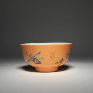 清 大清 同治年制 碗 唐瓷 地 染付 古陶磁器 古茶道具 時代物 中國古美術 極細工 置物