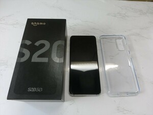 T【3む-29】【60サイズ】▲Galaxy ギャラクシー S20 5G 128GB/IMEI判定【〇】/通電可/SIMロック有 ジャンク/※割れ有