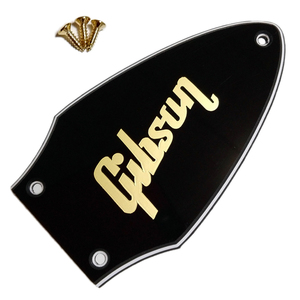 Gibson Flying V トラスロッドカバー ブラック 3プライ/金文字