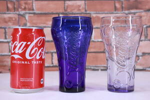 コカ・コーラ グラス コップ 2個セット ロンドンオリンピック ロゴ入り 長期保管品 箱無し マクドナルド■(F8197)