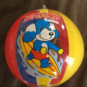 ●昭和レトロ　「ビーチボール　35ｃｍ　SUPER DOG & GIANT DUCK」　※40年ほど前の未使用品です。