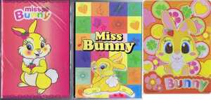 Disney ディズニー ミスバニー miss Bunny ノートカバー(ノート付),B5ノート,下敷き セット 