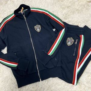 ◎美品◎DOLCE＆GABBANA ドルチェアンドガッバーナ ドルガバ 48 LサイズCALCIO メンズ ジップアップスウェット ネイビー ジャージ セリエA 