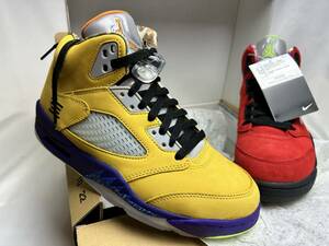 ＃　NIKE AIR JORDAN 5 レトロ SE WHAT THE バーシティ メイズ/ソーラー オレンジ CZ5725-700　希少サイズ　24.5cm