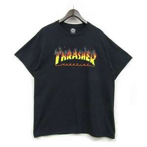 古着 THRASHIER スラッシャー スケート プリントTシャツ ブラック 表記：-　gd402348n w40420