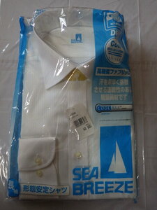新品 未使用 タグ付き　長袖　形態安定シャツ　シーブリーズ　クールマックス　SEA BREEZE COOL MAX　ホワイト　Lサイズ