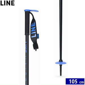 スキーポール 24 LINE HAIRPIN カラー:BLACK DARKBLUE[105cm] ライン ヘアピン スキー ストック 23-24 日本正規品