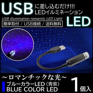 1個 LED イルミネーションライト 天の川ライト USB給電 ネオン 複数発光 星空投射 雰囲気 車内装飾 高輝度