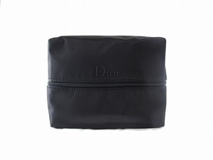 1円　新品同様　Christian Dior　ディオール　★　ポーチ　★　ブラック　ナイロン　8975