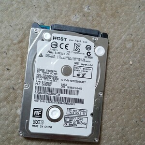 ハードディスク HDD　HGST 250GB 5400RPM 60ct13 E182115 cn sata