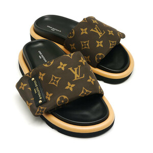 ルイヴィトン Louis Vuitton LV プールピロー・ライン ミュール 1AAEBW モノグラム レディース 35 サンダル 未使用