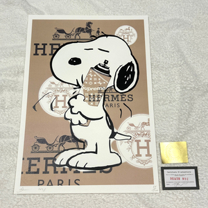 DEATH NYC スヌーピー SNOOPY ヴィトン VUITTON SUPREME エルメス 世界限定100枚 ポップアート アートポスター 現代アート KAWS Banksy