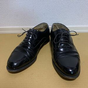 メンズ 6 2E サルヴァトーレ フェラガモ 革靴 レザーシューズ ブラック 黒 プレーントゥ 紐靴 9930 220