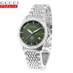 GUCCI グッチ 腕時計 新品 アウトレット Gタイムレス 28mm レディース YA1265808 グリーン クォーツ スイス製 送料無料