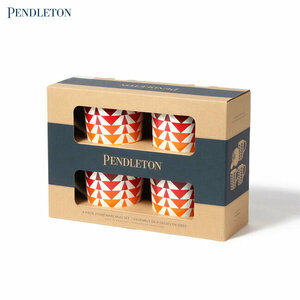 【新品未使用】Pendleton ペンドルトン セラミックマグカップ コップ 4つセット MAG 4pc レンジ、食洗器対応 XC710-53966