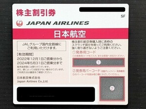 JAL 日本航空 株主優待券 有効期限 2024年5月31日 番号通知のみ