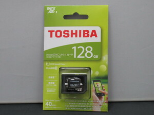 未使用 東芝 microSDXC UHS-Iカード メモリカード MSDAR40N128G TOSHIBA