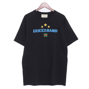 グッチ GUCCI 20SS BAND Logo Tee ブラック Mサイズ バンドロゴ半袖Tシャツ カットソー