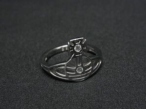 1円 ■美品■ Vivienne Westwood ヴィヴィアンウエストウッド オーブ SV925 リング 指輪 アクセサリー 表記サイズ S (約12号) AW5805