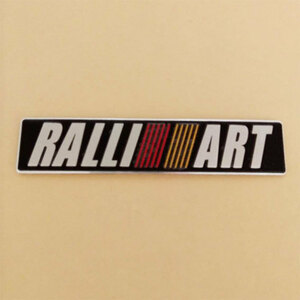 RALLIART ラリアート　アルミニウムステッカー 　ブラック　１枚