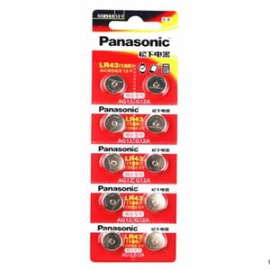 ◆ワケ有り◆ 10個セット LR43 Panasonic アルカリ電池 ボタン電池 10本 10個 セット 乾電池 電池