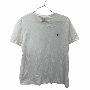 Polo Ralph Lauren ロゴTシャツ Mサイズ ロゴ刺繍 ワンポイント ポニー ホワイト 古着卸 アメリカ仕入 t2206-4374