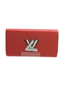 LOUIS VUITTON◆ポルト・フォイユ・ツイスト_エピ_RED/レザー/RED/レディース