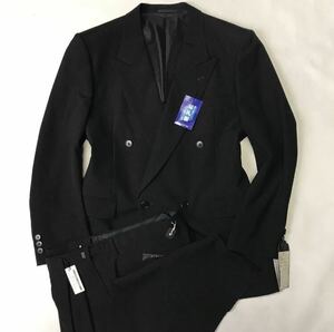 アウトレット価格新品★激安/ダブルスーツ　礼服/ゆったりサイズL AB5/ブラック　黒/ノーベンツ/冠婚葬祭　アジャスター付　良品質素材★