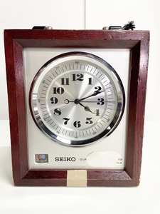 希少・レア品★SEIKO 卓上 QUARTZ CHRONOMETER★クォーツクロノメーター QM-10★船舶用//鉄道★動きます 浜066