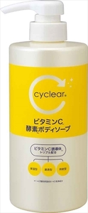 まとめ得 ｃｙｃｌｅａｒ　ビタミンＣ　酵素ボディソープ　本体 　 熊野油脂 　 ボディソープ x [4個] /h