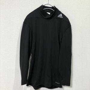 ★アディダスadidas TECHFIT 長袖 モックネック インナー Oサイズ ブラック スポーツウェア D82112