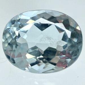 (天然アクアマリン2.48ct)M 約11.0×7.9mm ルース 裸石 宝石 ジュエリー ベリル aquamarine beryl テDC0 K