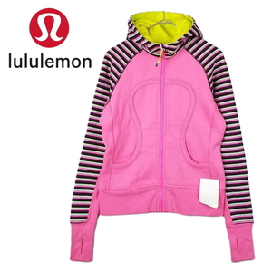 未使用（海外モデル）lululemon ルルレモン タグ付き Scuba Hoodie FLEECE スキューバフーディ 長袖パーカー ピンク サイズ：6 レディース