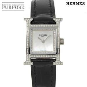 未使用 展示品 エルメス HERMES Hウォッチ HH1 132 レディース 腕時計 ダイヤモンド ホワイトシェル 文字盤 クォーツ ウォッチ 90227434