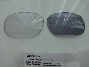 ★オークリー JAWBONE レーシングジャケット用 調光レンズ 　ECLIPSE Grey Photochromic ジョーボーン