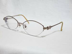 正規 Chopard ショパール ロゴ ラグジュアリーアイウェア ジュエリーメタリックカラー 石装飾 ハーフリムメタルフレーム 眼鏡○サングラス