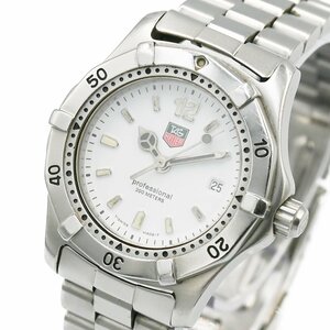 1円 稼働 美品 箱/コマ5付 TAG HEUER タグホイヤー WK1311 プロフェッショナル200M QZ クオーツ デイト 白文字盤 SS 腕時計 253320240402