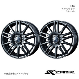 Zamik/Tito ハイゼットトラック S500系 アルミホイール2本セット【12×4.0B 4-100 INSET42 ディープメタル】0037580×2