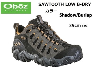 OBOZ オボズ SAWTOOTH LOW B-DRY SHADOW BURLAP 29 スニーカー トレッキングシューズ