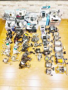 Daiwa リール シマノ リョービ 釣り具 DAIWA 電動リールOLYMPIC RYOBI 大量セット45台 美品 シマノ カルカッタ シーボーグ 