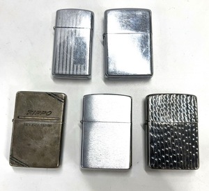 P145-A86-781▲Zippo ジッポ オイルライター ライター 5個セット NEW YORK DESIGN/シルバーカラー 他 火花あり 喫煙具 喫煙グッズ③