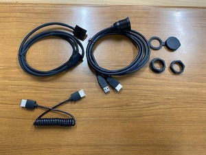 ガレージメカニック 3点セット HDMI接続ケーブル、HDMI&USBソケット、HDMIカールコード 純正ナビ用 新型スペーシア⑮