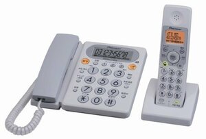 【中古】 Pioneer パイオニア デジタルコードレス留守番電話機 ホワイト セミ102タイプ TF-VD1100-W