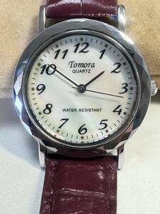 Ｌ349　腕時計　Tomora　QUARTZ/トモラ クォーツ　T0-051M アナログ　3針　ラウンド　シェル文字盤