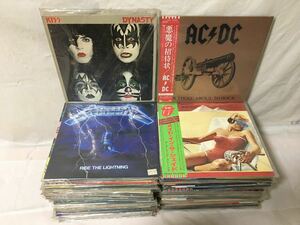 〇T447〇LP レコード ROCK ロック 99枚まとめ US盤含 KISS/AC DC/METALICA/ROLLING STONES/BEATLES/DEEP PURPLE/LED ZEPPELIN/DAVID BOWIE