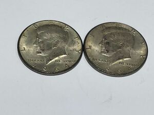 アメリカ 銀貨 ケネディ ハーフダラー コイン 2枚