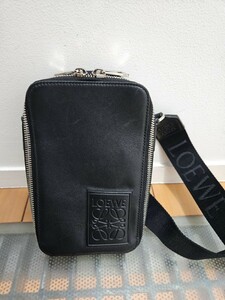 【1円スタート】ロエベ　LOEWE バーティカル クロスボディポケット/ショルダーバッグ