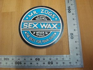 新品 SEX WAX CIRCLE STICKERS（セックスワックスサークルステッカー） 7.5cm ブルー④・・８