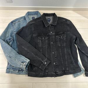 新品 2枚セット GAP デニムジャケット デニム XL ブラックデニム リーバイス ユニクロ