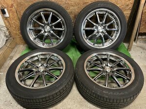 WORK ランベック LS10 19インチ 8J +46 225/55R19 TOYO PROXES R46 2021年製 夏タイヤ タイヤホイール 4本セット H